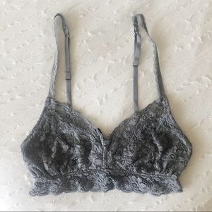 Gray Lace Bralette